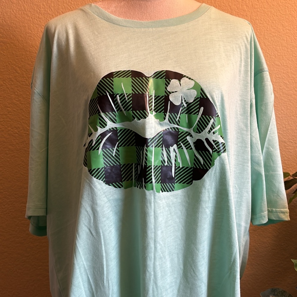 Ivy - Light Mint Green T-Shirt, 4XL
